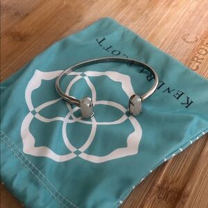 Kendra Scott Silver Bracelet with White Stones